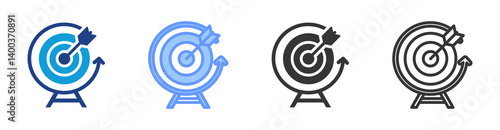 Availability Target icon set multiple style collection