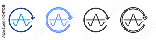 Threshold icon set multiple style collection