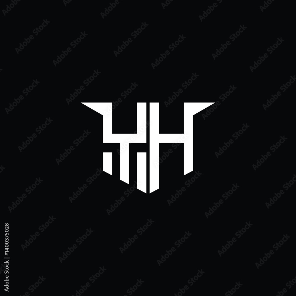 Fototapeta premium Modern Construction Logo with Symmetrical Design