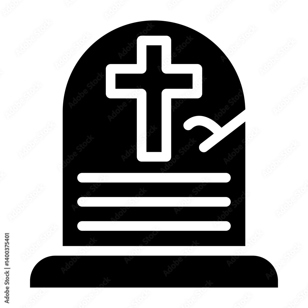 Obraz premium Grave Icon Style