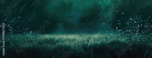 Obraz na płótnie Enchanted Rainfall w salonie