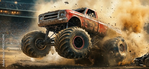 Monster truck action photography