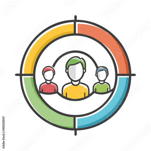 customer segmentation icon, customer segmentation vector illustration-simple illustration of customer segmentation, perfect for customer segmentation logos and icons