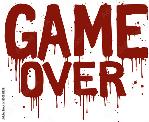 Design of original game over message