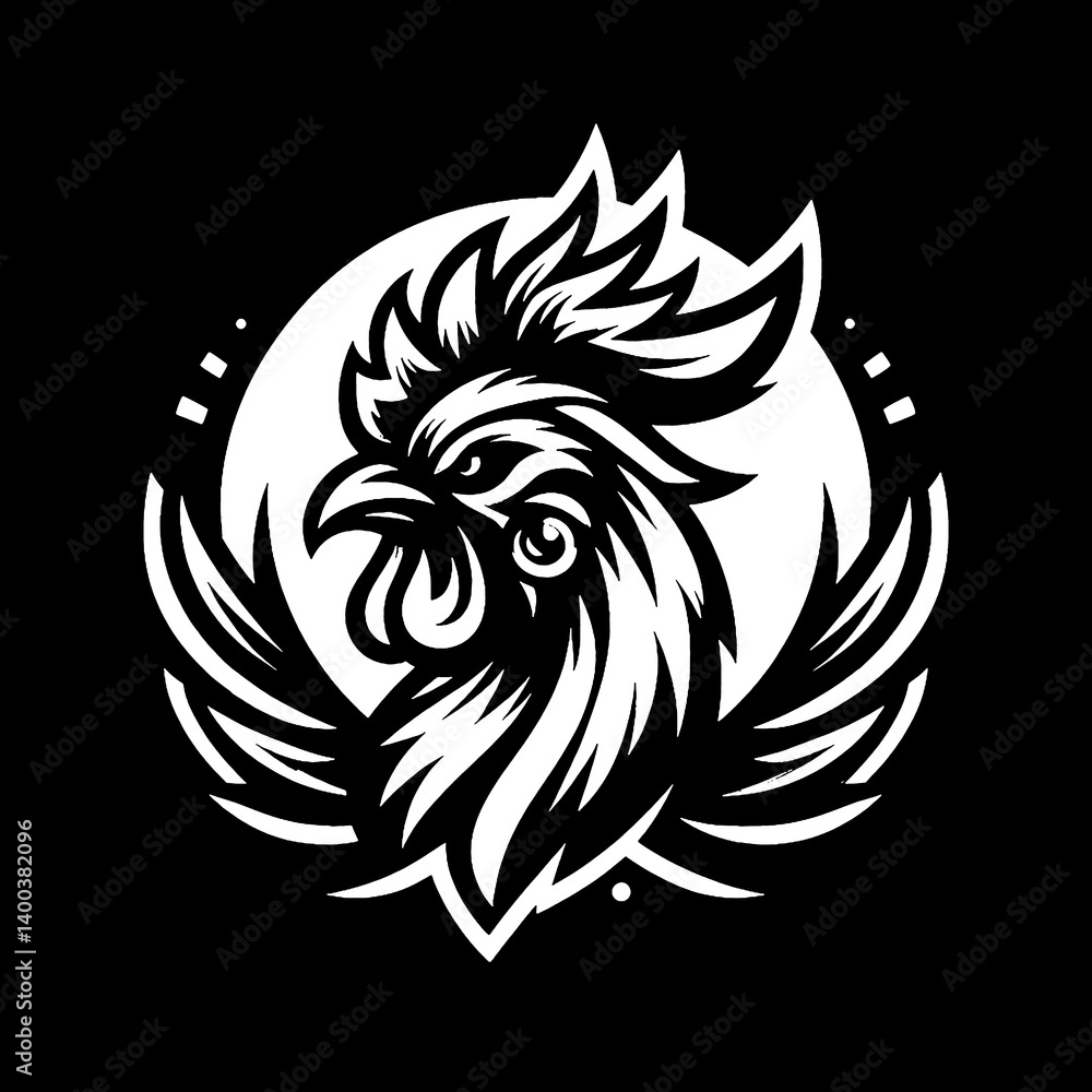 Naklejka premium rooster vector illustration