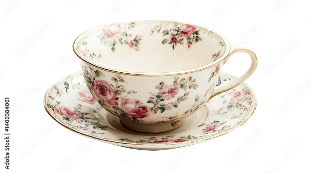old cup of tea on white background old cup of tea on white background
