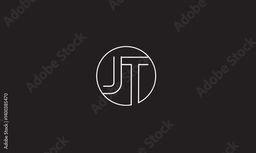JT, TJ , J , T , Abstract Letters Logo Monogram	