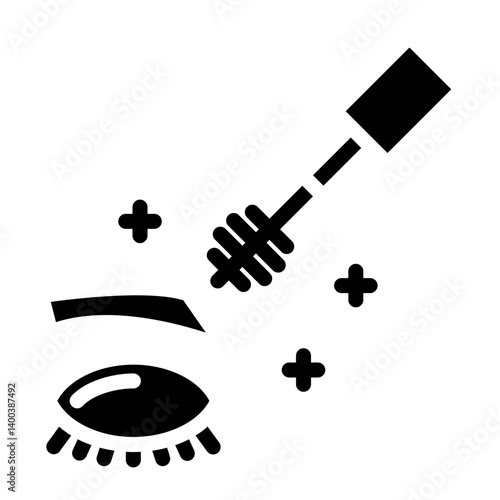 Eyelash Mascara Icon Style