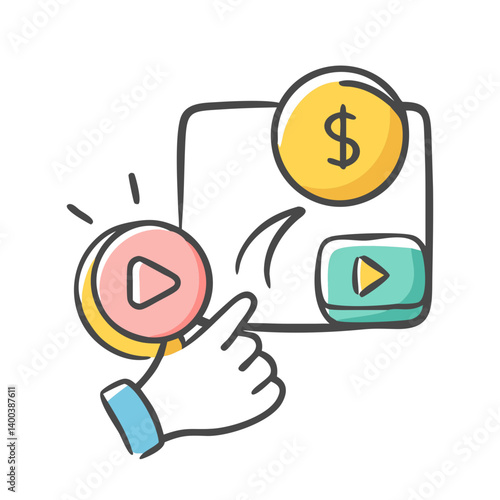 sponsored content icon, sponsored content vector illustration-simple illustration of sponsored content, perfect for sponsored content logos and icons