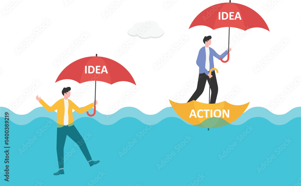 idea or action concept, business
idea or action concept, business