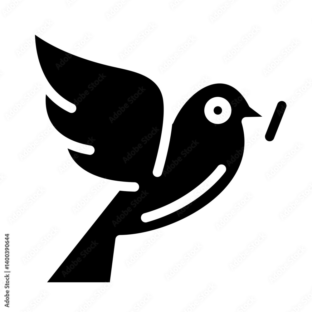 Naklejka premium Dove Icon Style