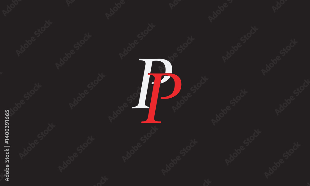 Obraz premium PP, PP, P Abstract Letters Logo Monogram