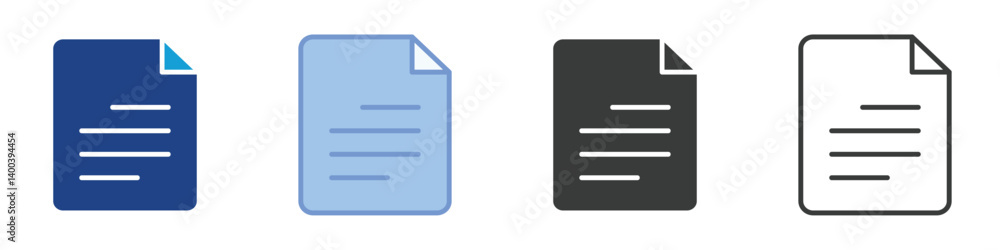 Document Icons Collection – Multiple Vector Styles Icons Document Icons Collection – Multiple Vector Styles Icons