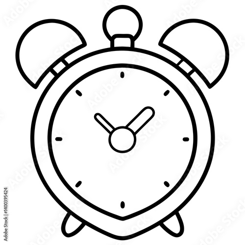 Heart-Shaped Alarm Clock Outline