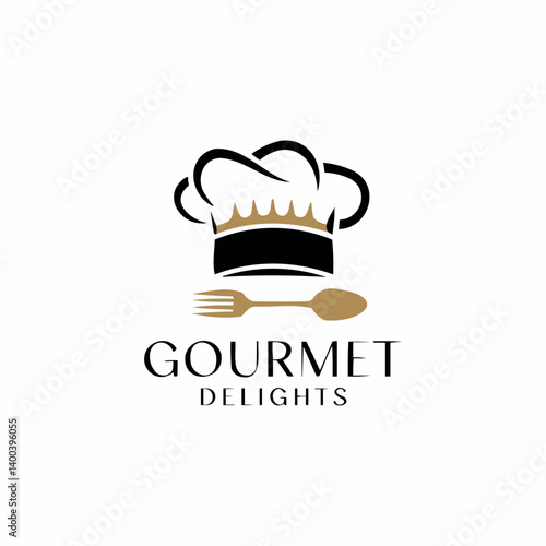 Elegant chef logo for restaurants, culinary brands, and food businesses / The chef's logo is ideal for restaurants, professional chefs, and food & beverage companies, offering a modern design that ref