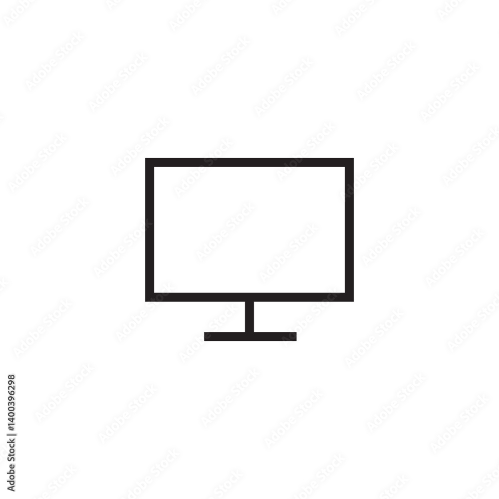 desktop computer icon editable outline stroke vector eps desktop computer icon editable outline stroke vector eps