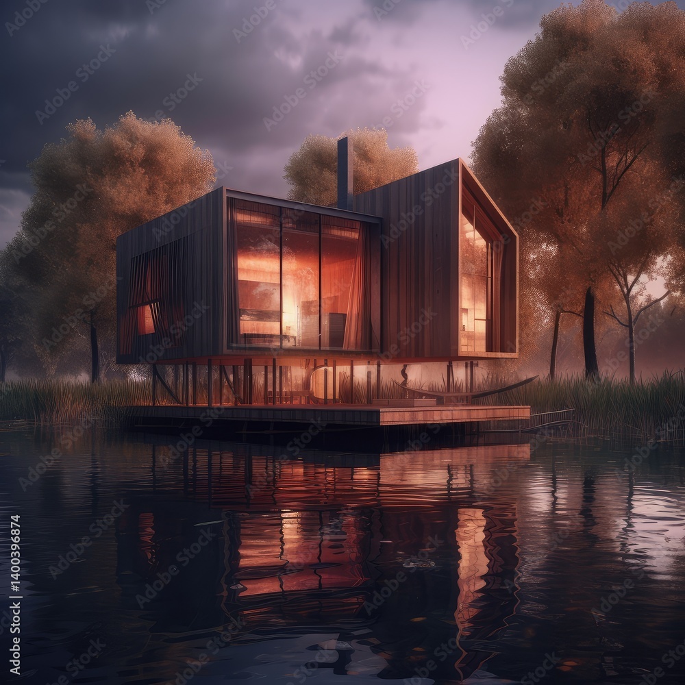Tranquil Retreat: Modern Lakeside Architecture