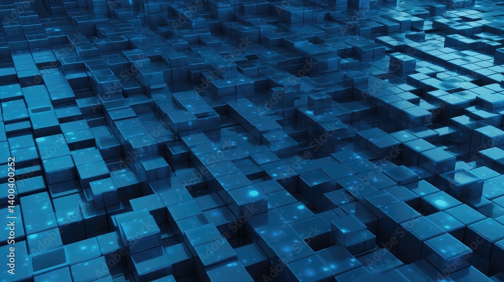 Dynamic Blue Cubes