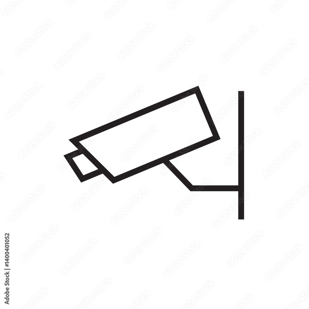 cctv camera icon editable outline stroke vector eps cctv camera icon editable outline stroke vector eps