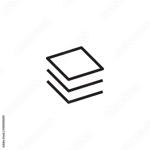 layer icon editable outline stroke vector eps