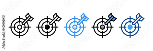 Target Icon Set Multiple Style Collection