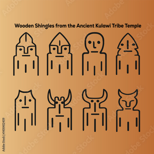 Ancient Kulawi Tribe Temple Wooden Shingles