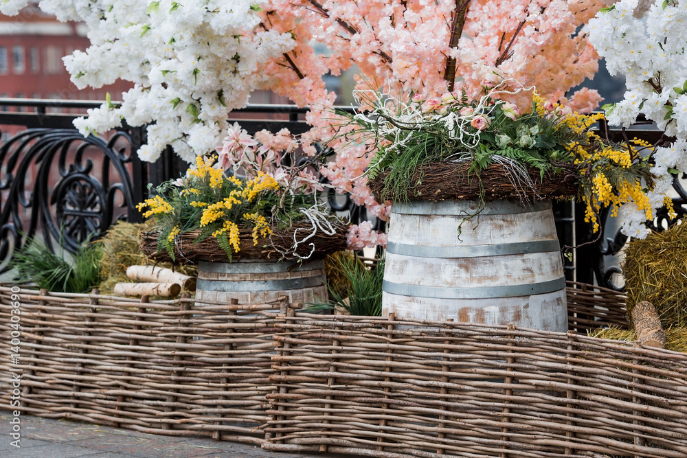 Easter week in the city.Festival