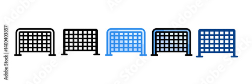 Soccer Goals Icon Set Multiple Style Collection