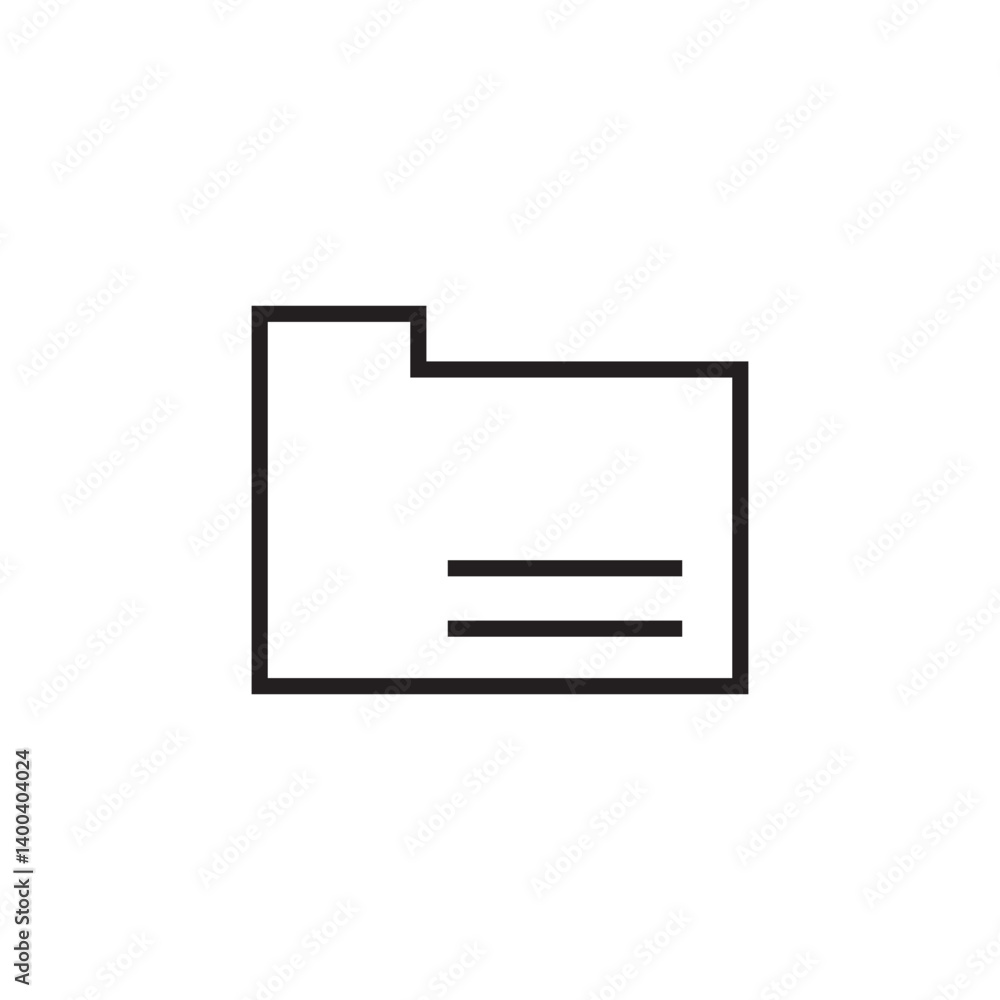 file folder icon editable outline stroke vector eps file folder icon editable outline stroke vector eps
