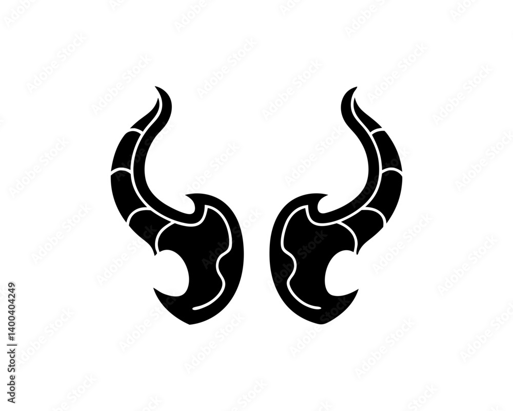 Obraz premium creative details Devil Horns Icon Vector Illustration