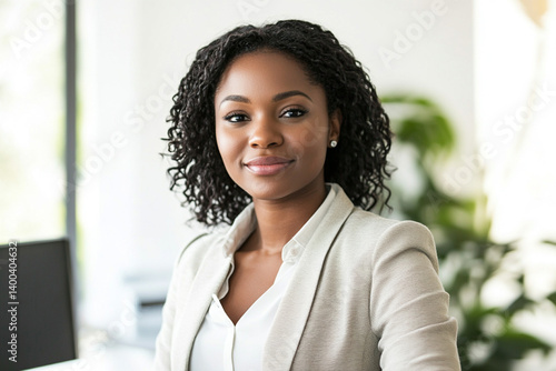 Portrait of confident businesswoman in office photo