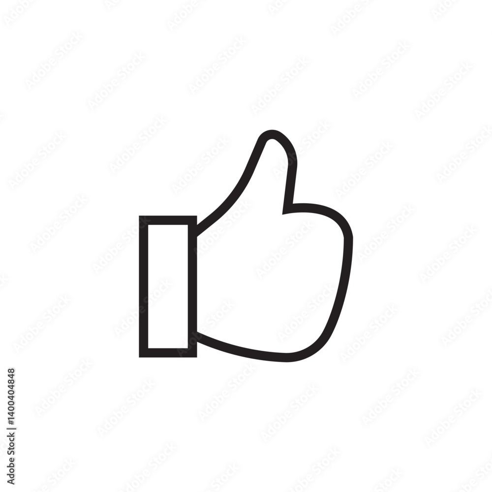 thumbs up like icon editable outline stroke vector eps thumbs up like icon editable outline stroke vector eps