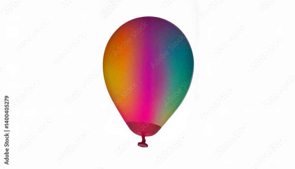 Fototapeta premium Colorful Gradient Balloon Silhouette on White Background for Party Invitations, Celebrations, Children’s Events, and Abstract Art Projects