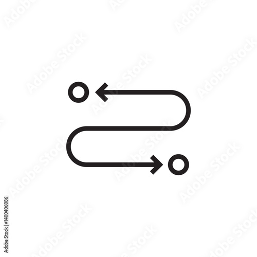 journey process icon editable outline stroke vector eps