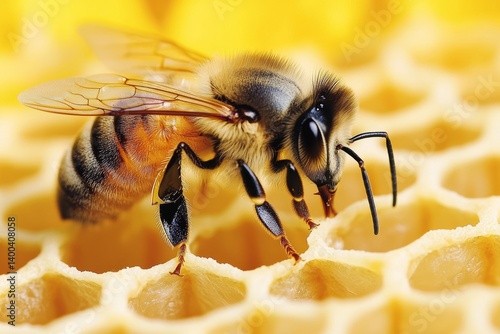 Wallpaper Mural A vivid yellow sunflower in close-up, showcasing its detailed petals encircling a rich, seed-filled center Torontodigital.ca