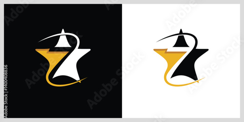 Creative modern seven star logo design template.