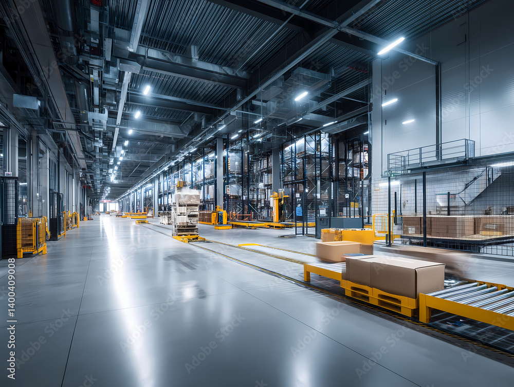 Fototapeta premium Modern logistics warehouse
