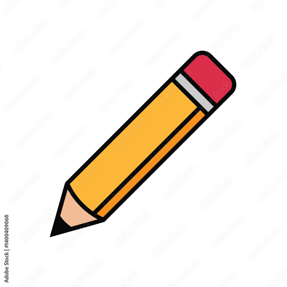 pencil, icon, flat, design, vector, illustrations, education, style, trendy, collections pencil, icon, flat, design, vector, illustrations, education, style, trendy, collections