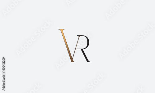 VR, RV , V , R , Abstract Letters Logo Monogram
