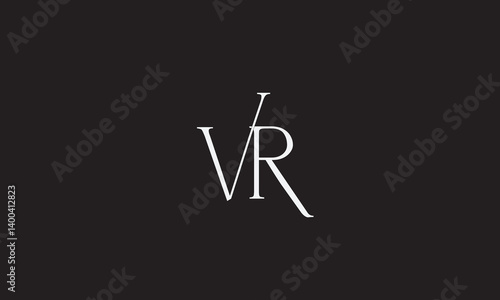 VR, RV , V , R , Abstract Letters Logo Monogram