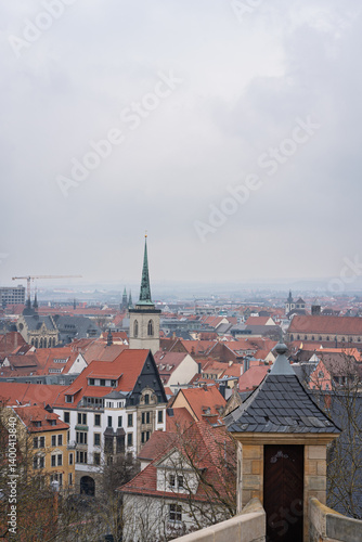 Wallpaper Mural Scenic View over the Rooftops of Erfurt from Petersberg Citadel, Germany, Erfurt Torontodigital.ca