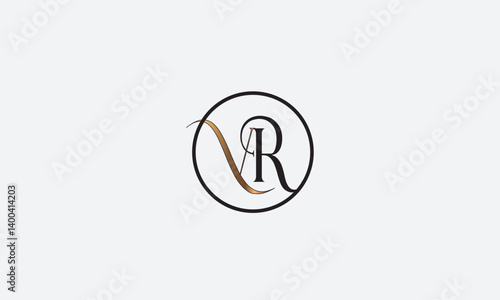 VR, RV , V , R , Abstract Letters Logo Monogram