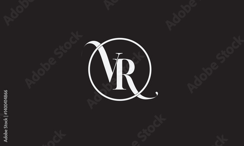 VR, RV , V , R , Abstract Letters Logo Monogram