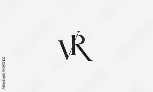VR, RV , V , R , Abstract Letters Logo Monogram