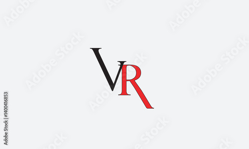 VR, RV , V , R , Abstract Letters Logo Monogram
