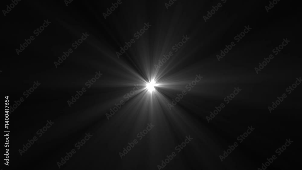 High quality stock footage of sun rays light effects, overlays or flare glow array isolated on black background, overlay light transition, effects sunlight, Sun rays view, white spotlight effects