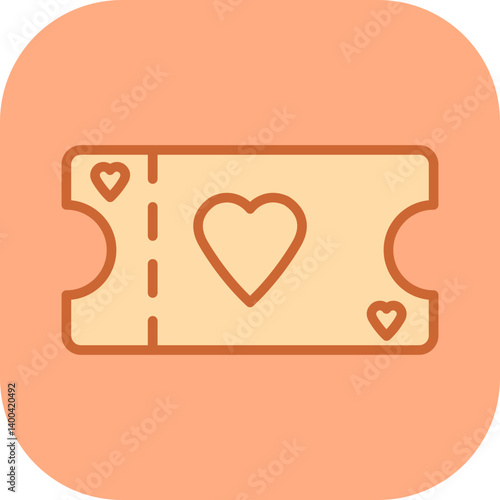 Love coupon book Vector Icon