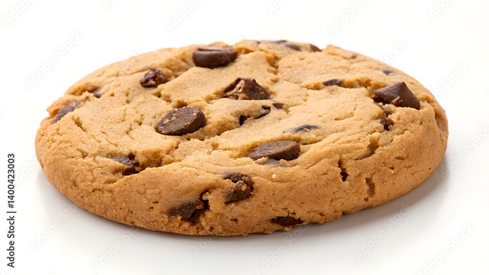 Single Chocolate Cookie with White Backdrop Single Chocolate Cookie with White Backdrop