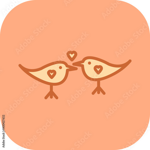 Lovebirds Vector Icon