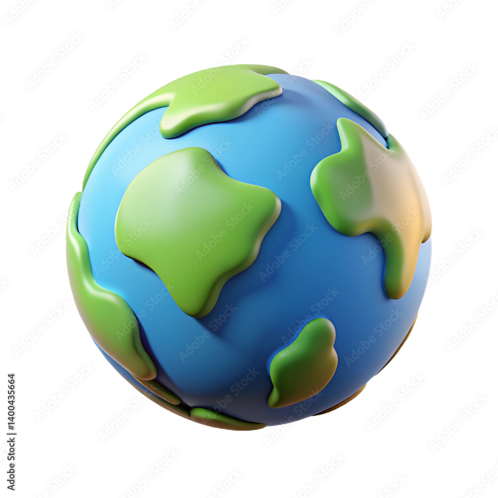 Naklejka premium earth globe on white background,